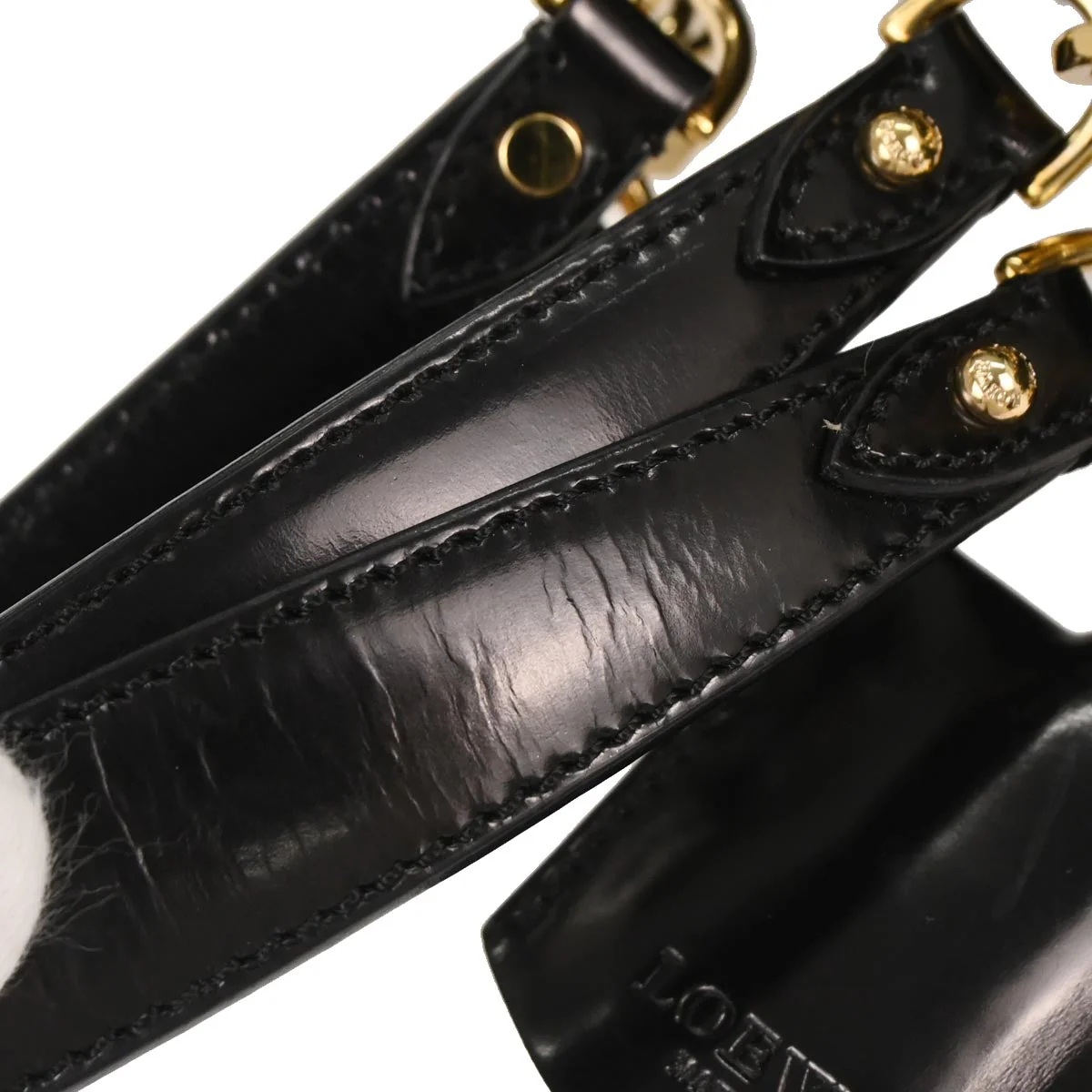 Loewe Black Leather Laura 26 Handbag - Image 7