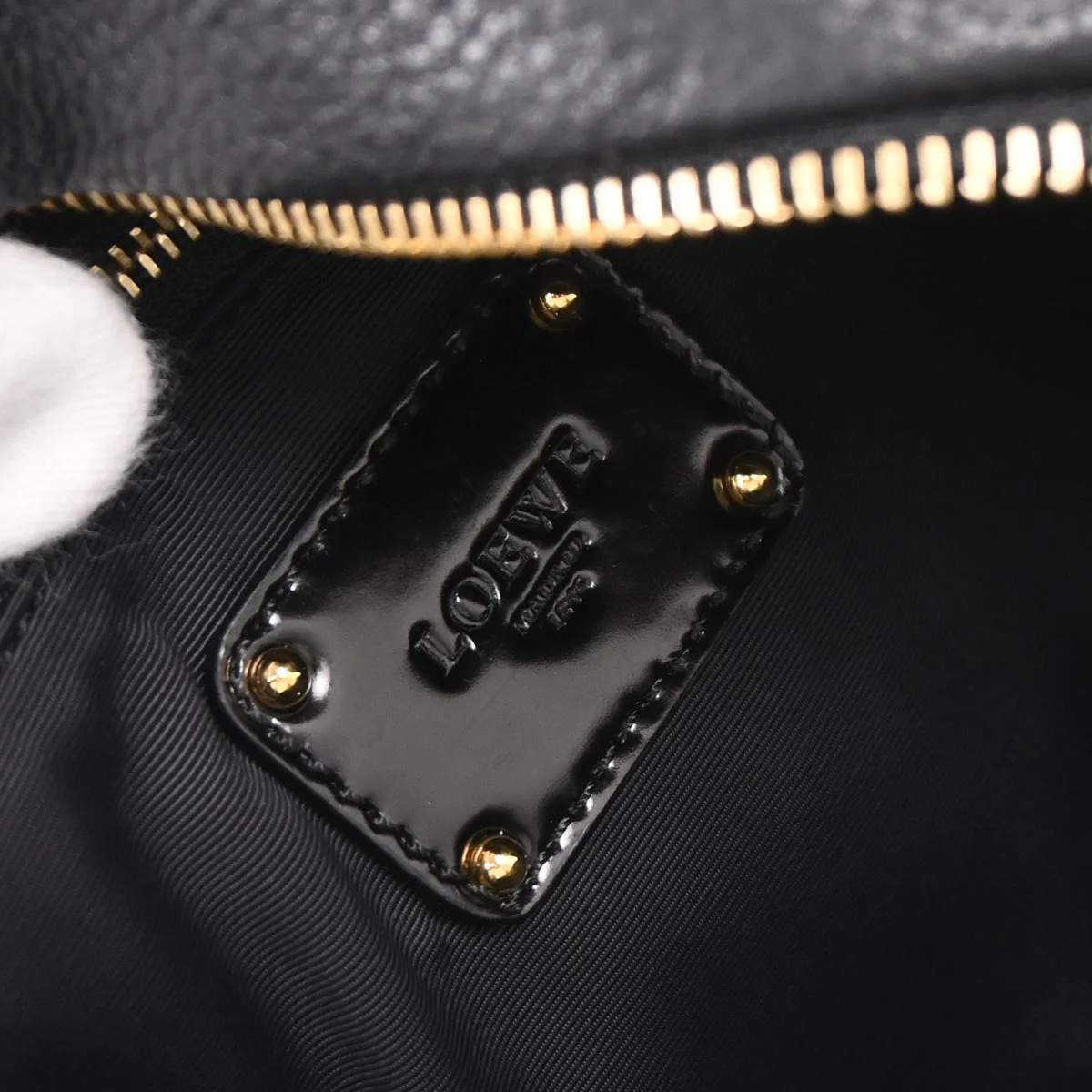 Loewe Black Leather Laura 26 Handbag - Image 9