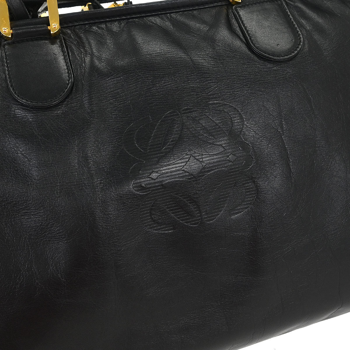 Loewe Black Leather Amazona 50 Handbag - Image 4