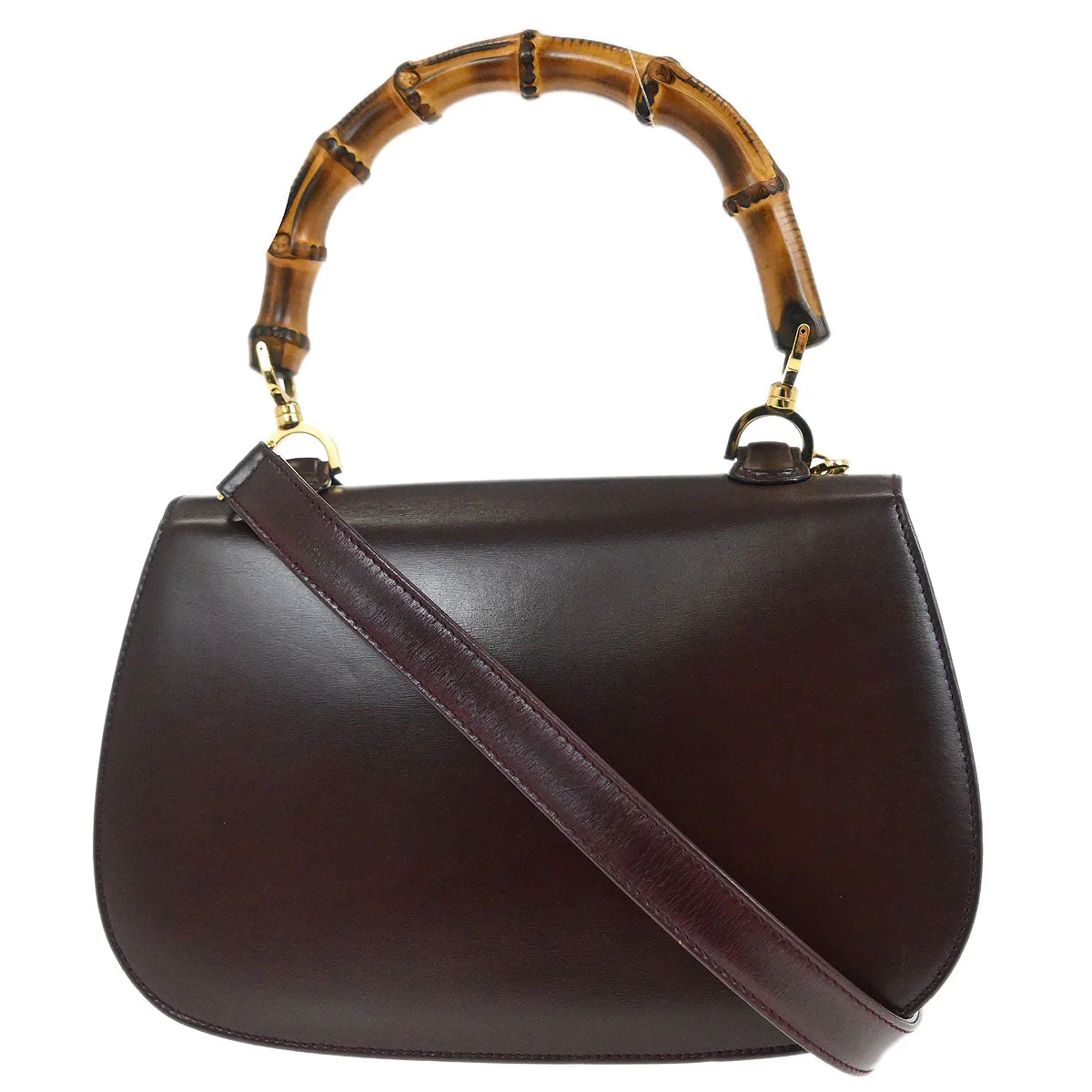 Gucci Brown Bamboo 2way Shoulder Handbag - Image 2