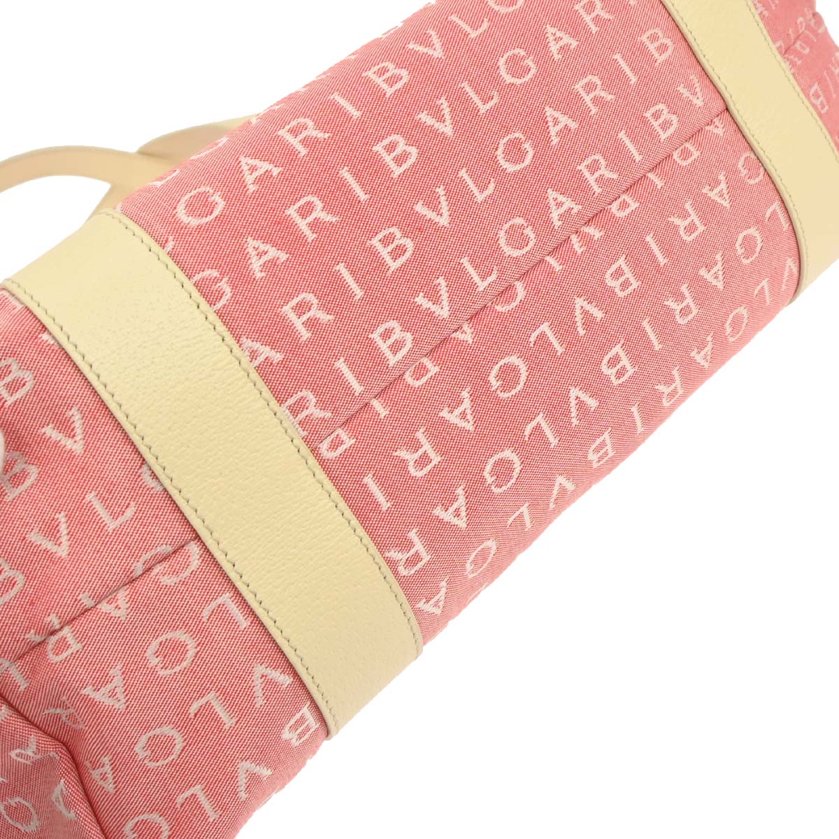 Bvlgari Pink Canvas Logomania Tote Handbag - Image 5