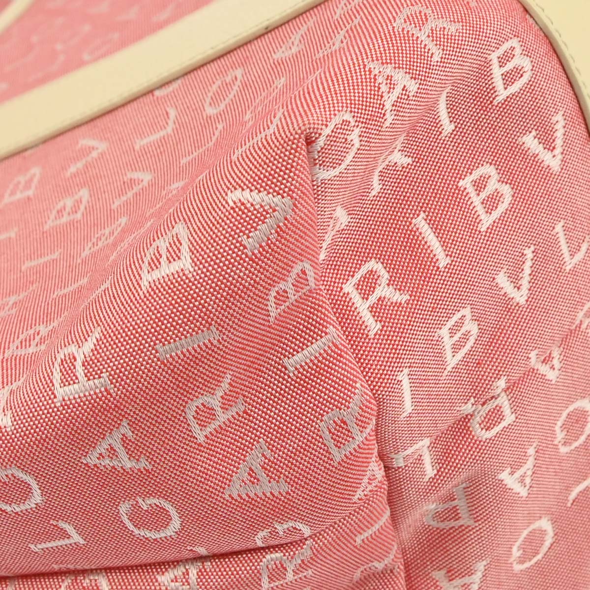 Bvlgari Pink Canvas Logomania Tote Handbag - Image 6