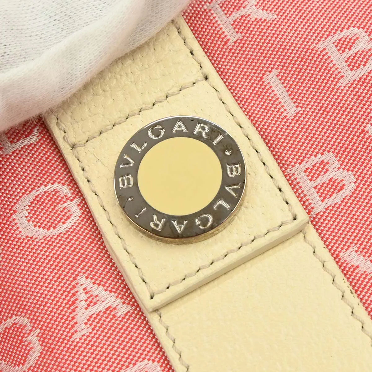 Bvlgari Pink Canvas Logomania Tote Handbag - Image 7
