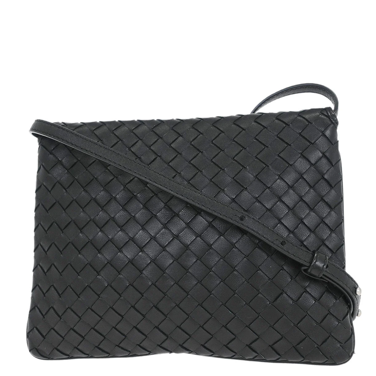 Bottega Veneta Black Intrecciato Shoulder Bag - Image 2