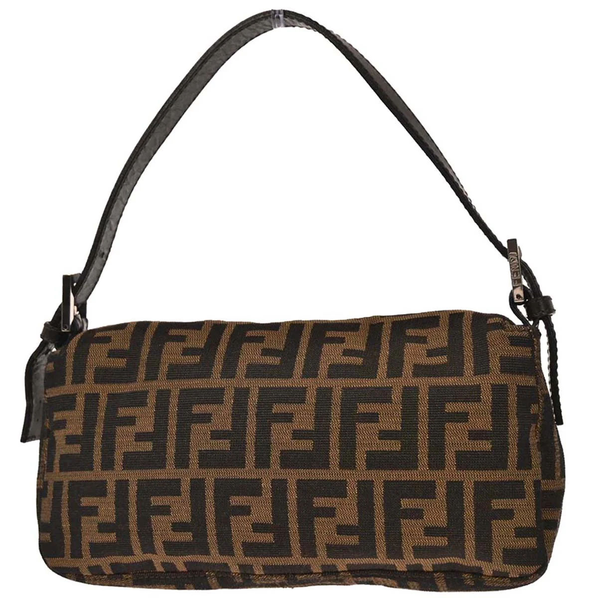 Fendi Brown Zucca Baguette Handbag - Image 2