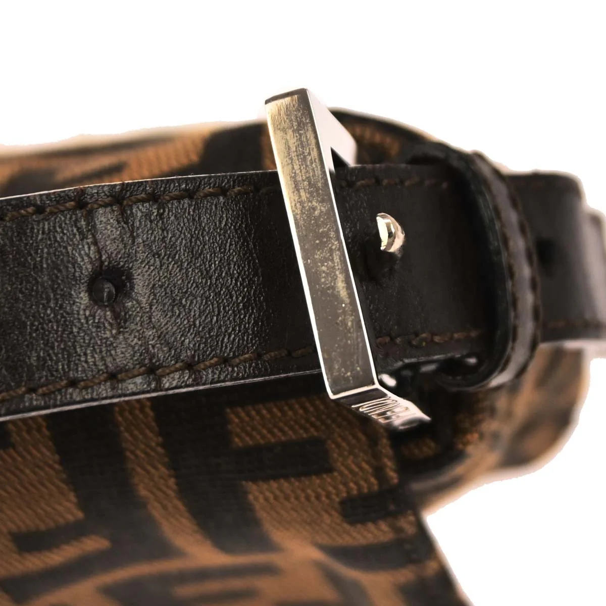 Fendi Brown Zucca Baguette Handbag - Image 3