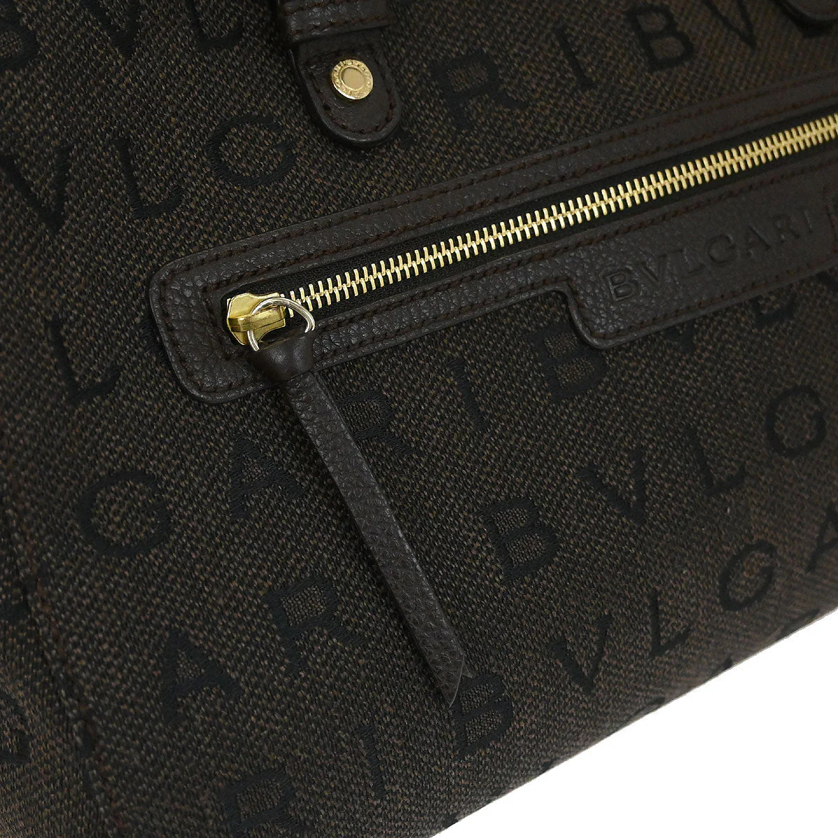 Bvlgari Brown Logomania Duffle Handbag - Image 5