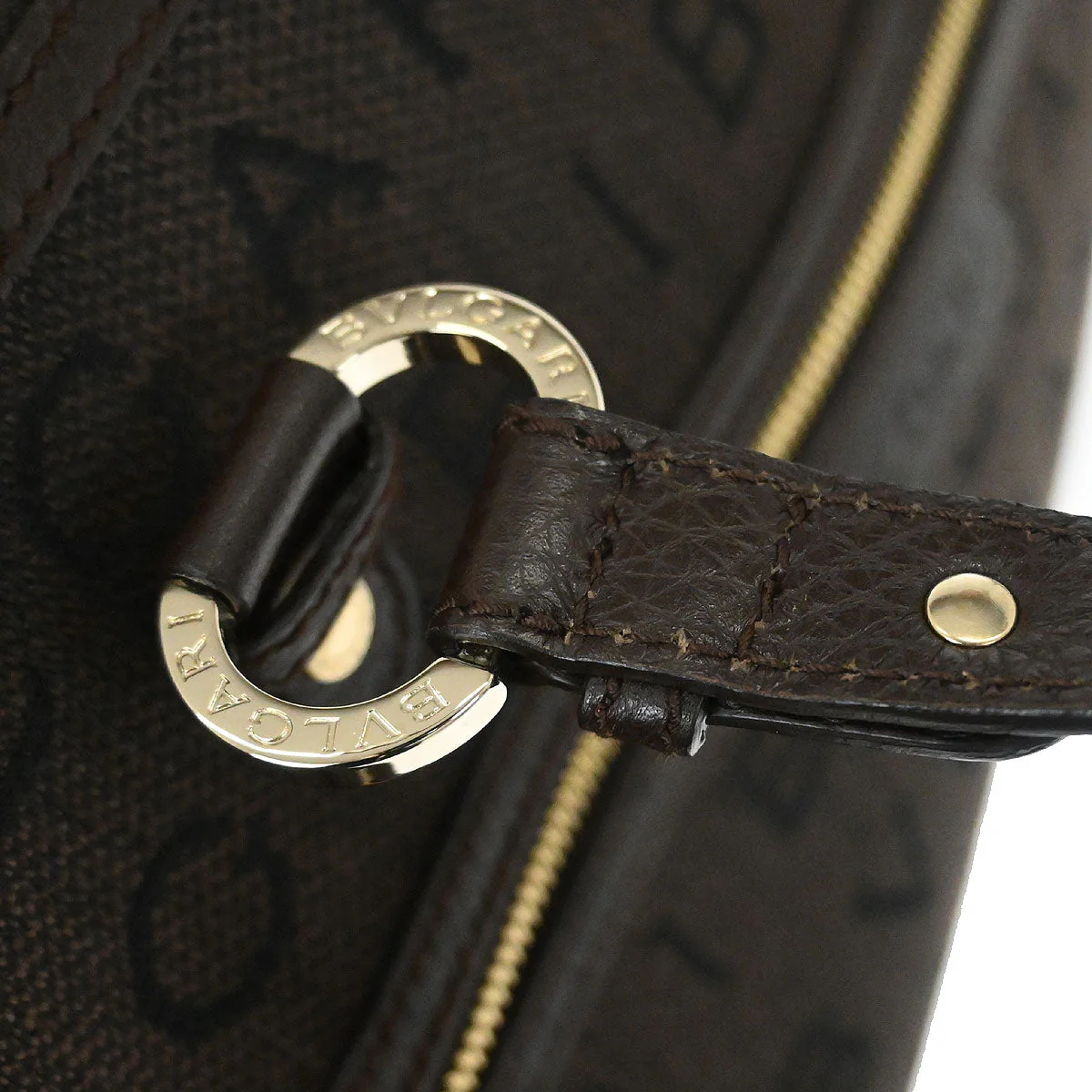 Bvlgari Brown Logomania Duffle Handbag - Image 7
