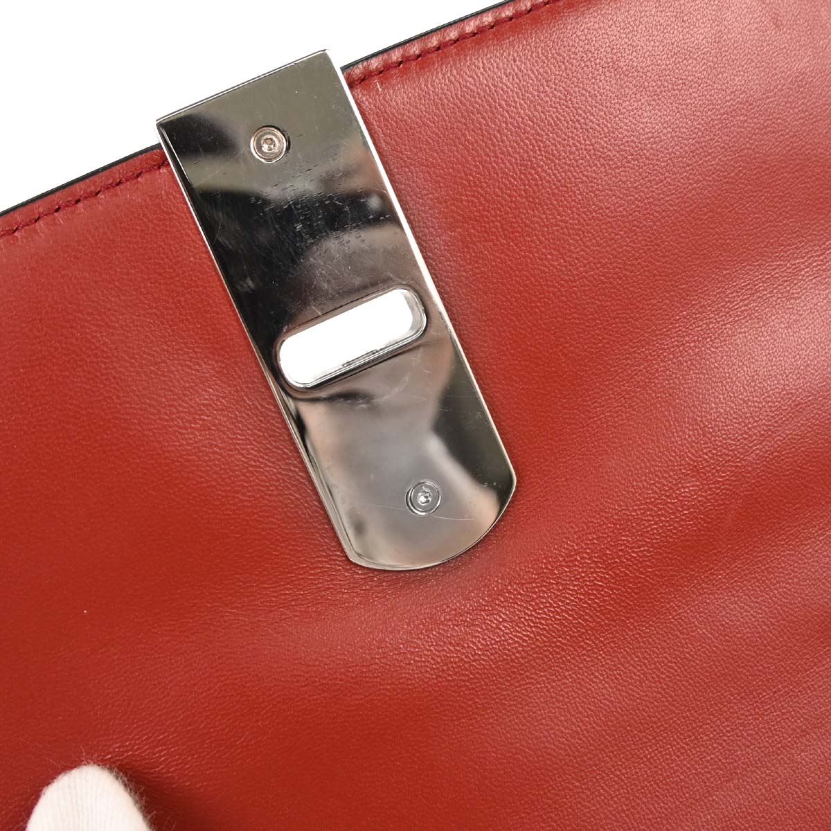 Salvatore Ferragamo * Red Python Boxyz Handbag - Image 8