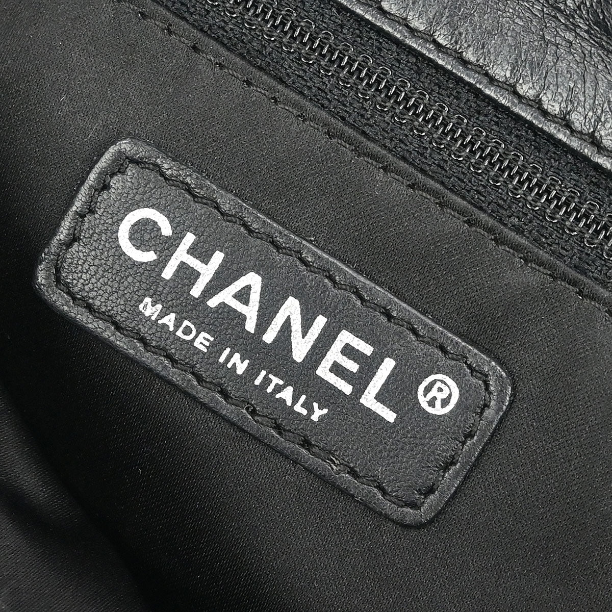 Chanel 2006-2008 Black Nylon Mesh Lambskin Single Flap Shoulder Bag - Image 8