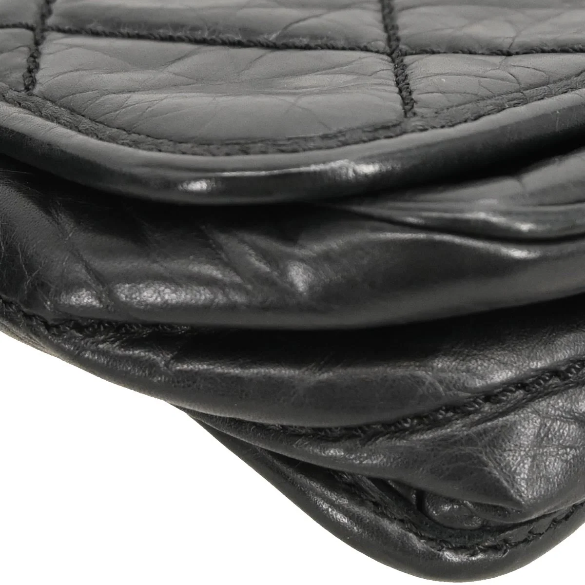 Chanel 2005-2006 Black Calfskin Shoulder Bag - Image 4