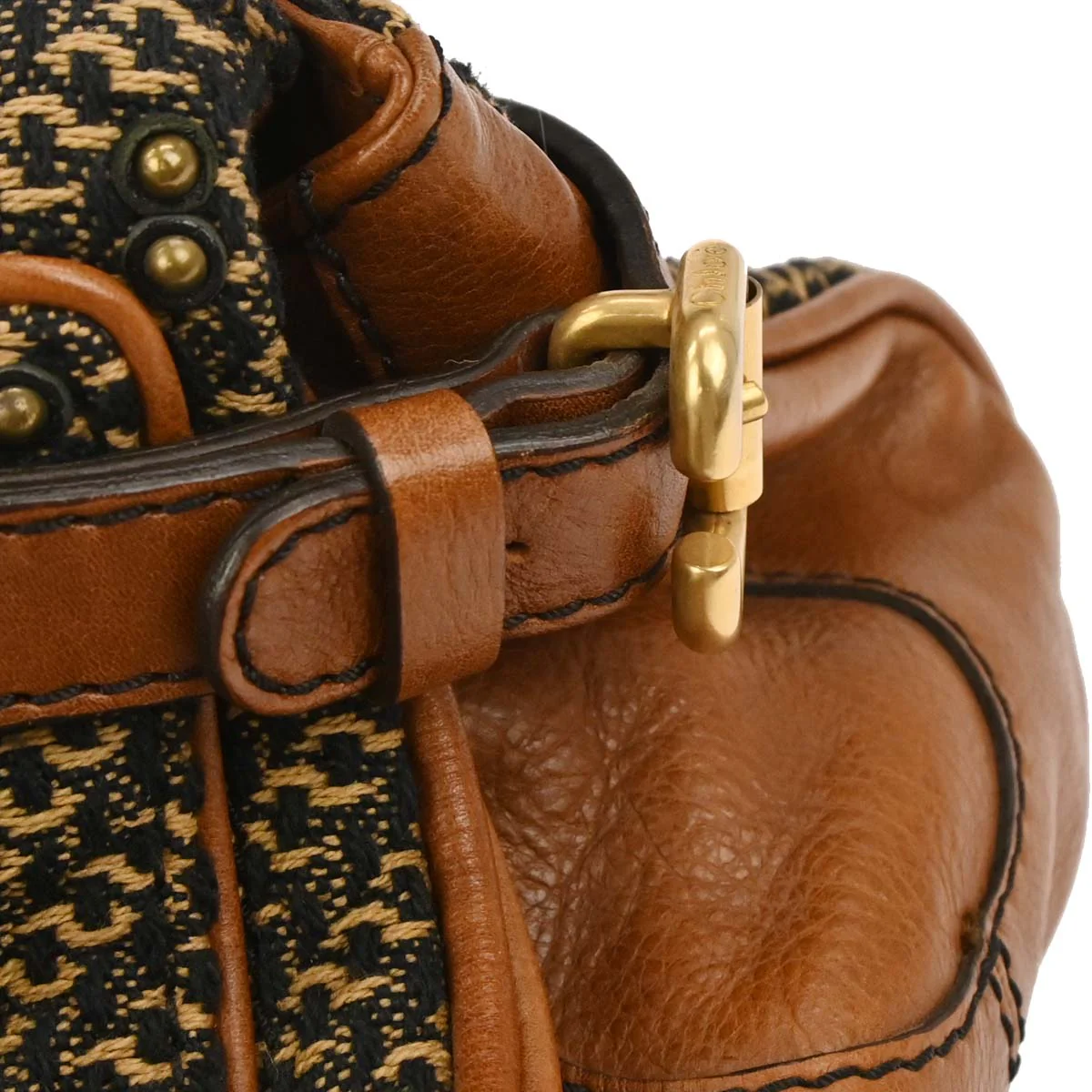 Chloe Brown Cotton Paddington Medium Handbag - Image 5