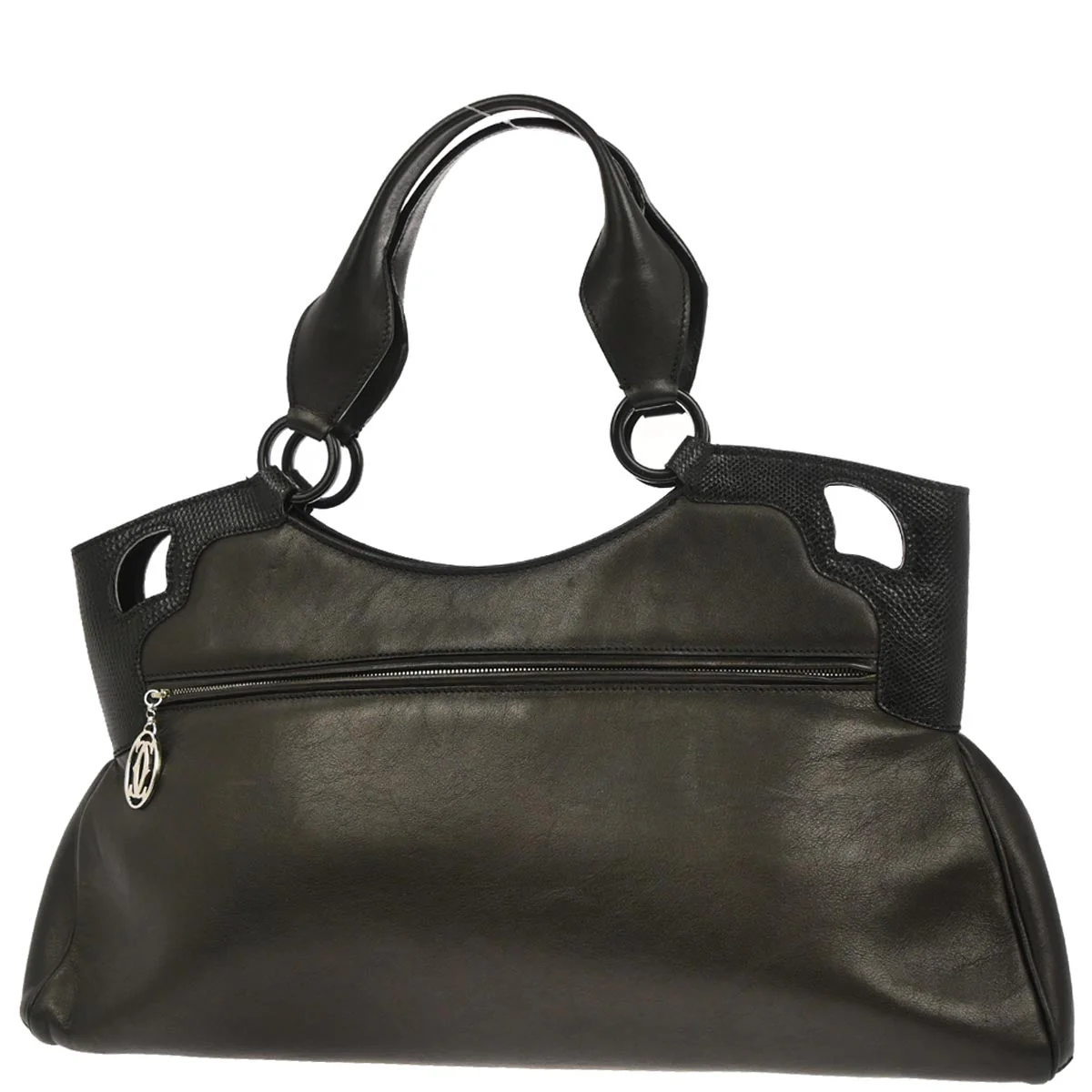 Cartier * Dark Brown Lizard Marcello Handbag - Image 2