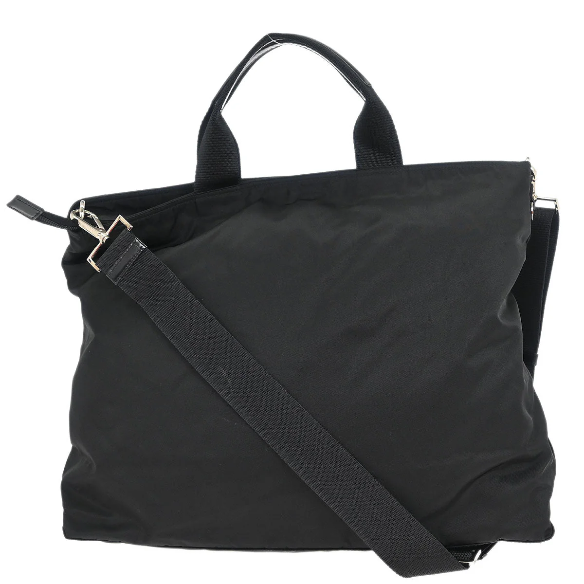 Prada Black Nylon 2way Shoulder Tote Handbag - Image 2