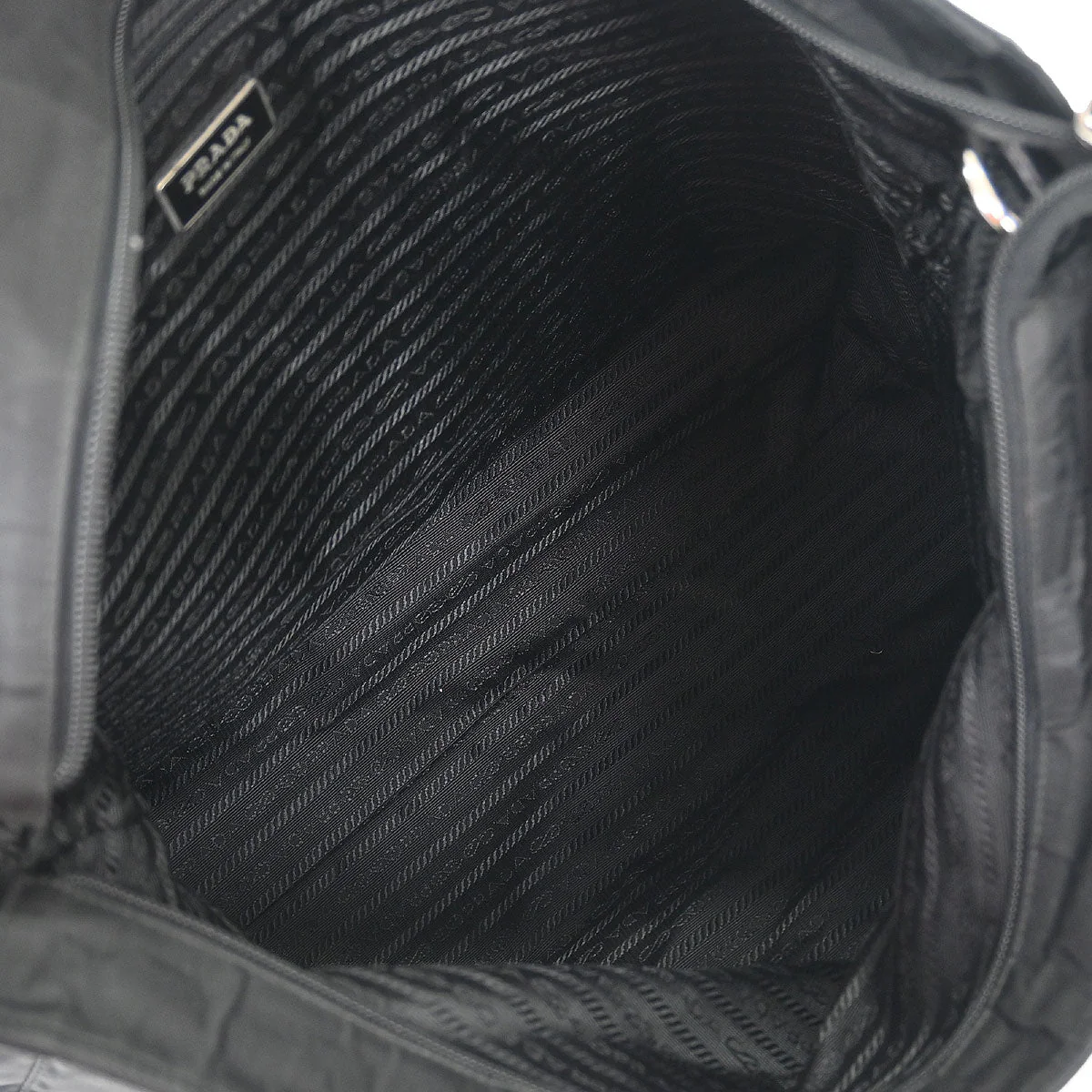 Prada Black Nylon 2way Shoulder Tote Handbag - Image 7