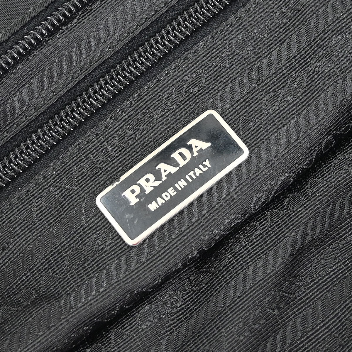 Prada Black Nylon 2way Shoulder Tote Handbag - Image 8