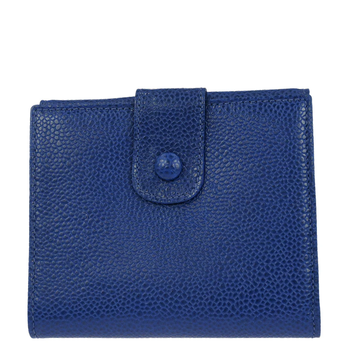 Chanel Blue Caviar Skin Coin Purse Wallet - Image 2