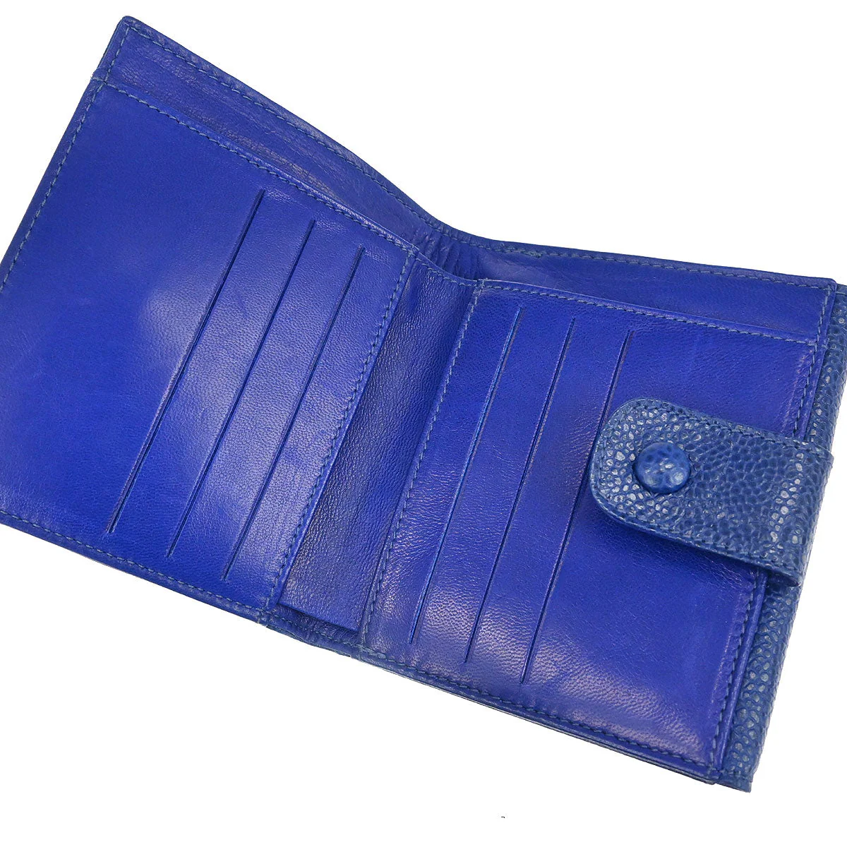 Chanel Blue Caviar Skin Coin Purse Wallet - Image 5