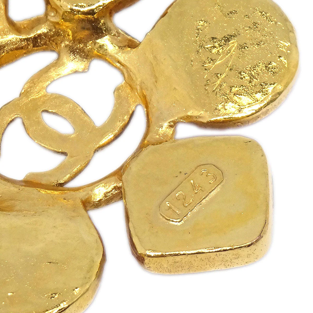 Chanel Stone Brooch Pin Gold 1243/28 - Image 3