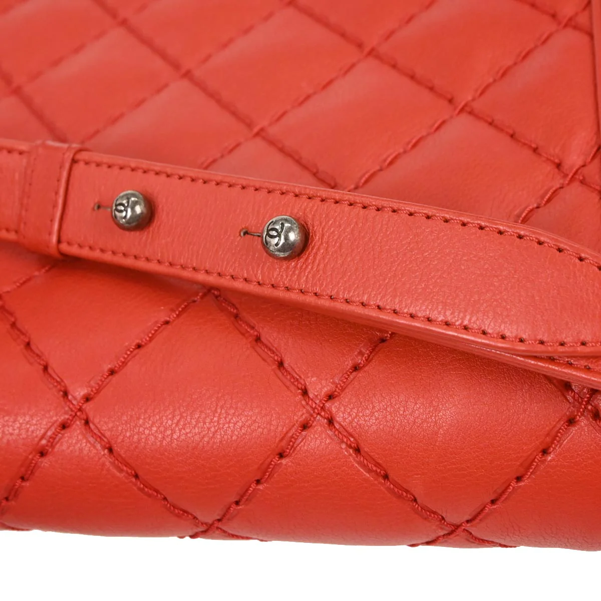 Boy Chanel 2013-2014 Red Calfskin Wild Stitch Large Shoulder Bag - Image 3