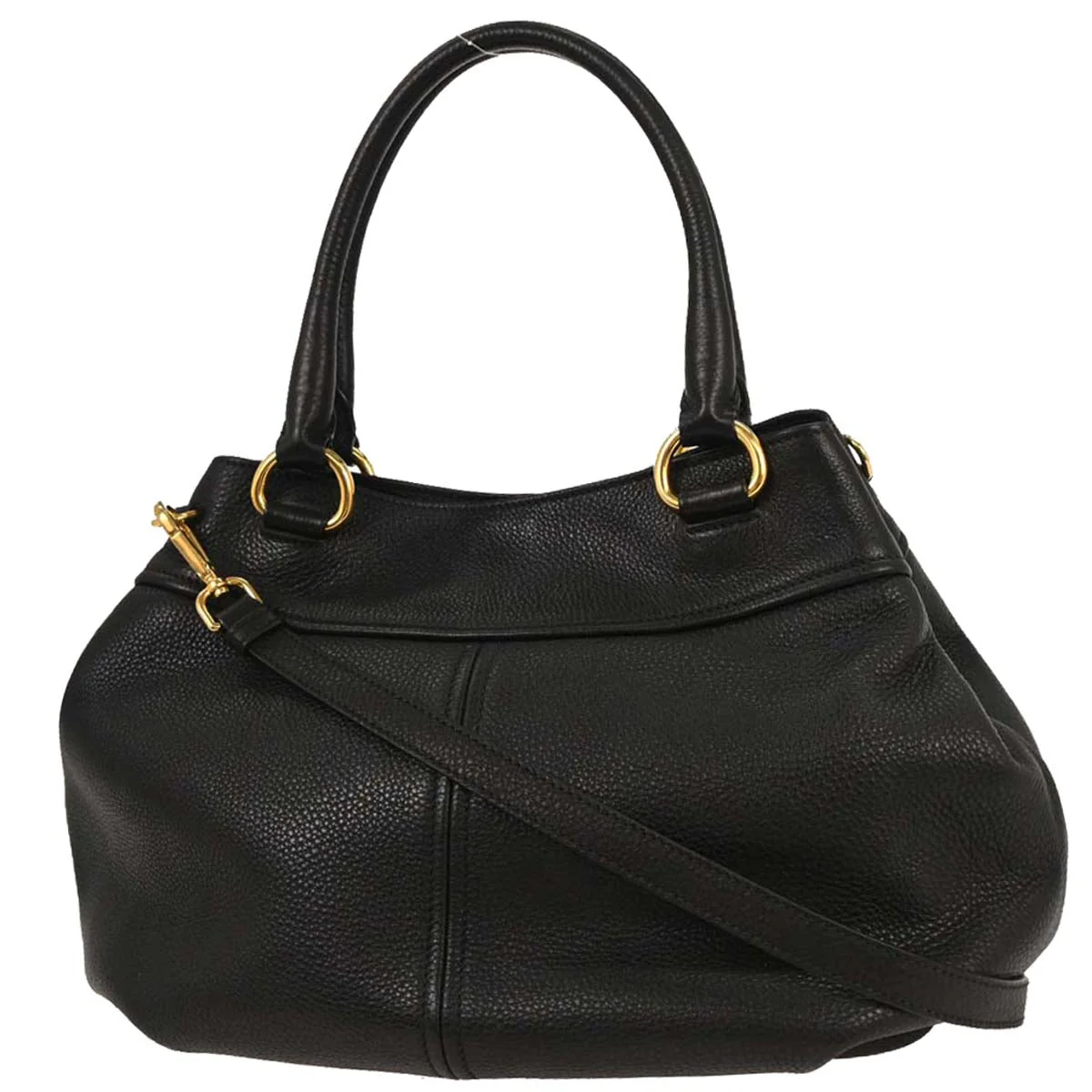 Prada Black Leather 2way Handbag - Image 2