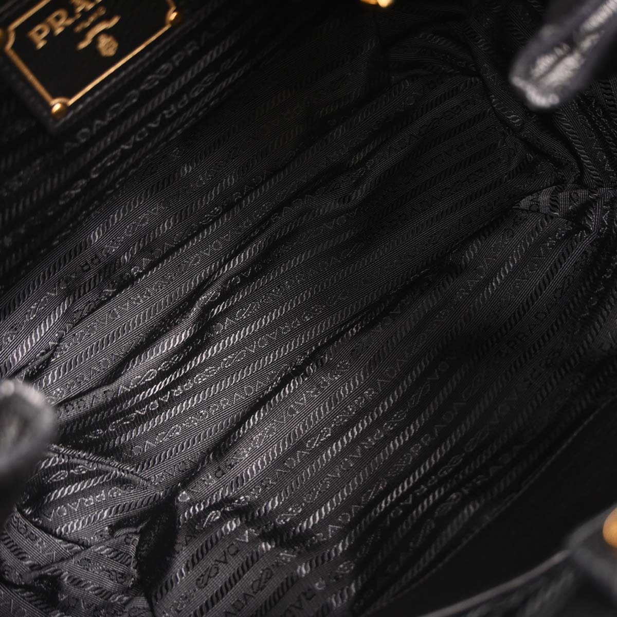 Prada Black Leather 2way Handbag - Image 8