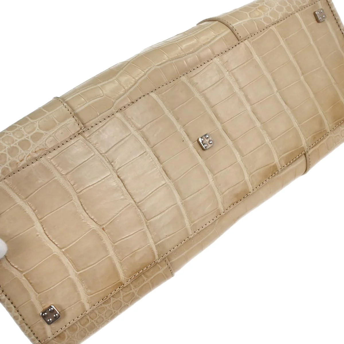 Loewe * Ivory Crocodile Amazona 36 Handbag - Image 6