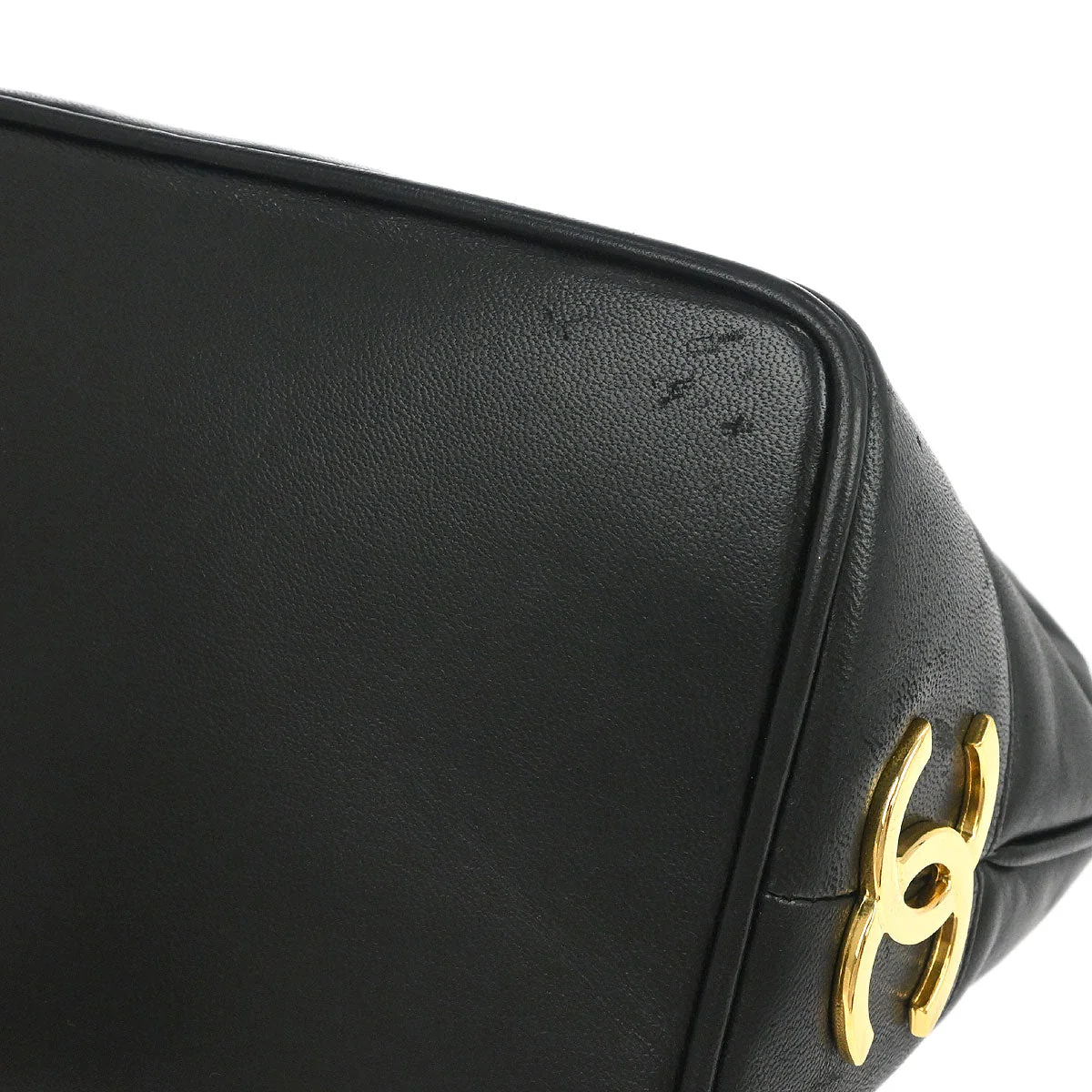 Chanel 1991-1994 Black Lambskin Shoulder Bag - Image 5