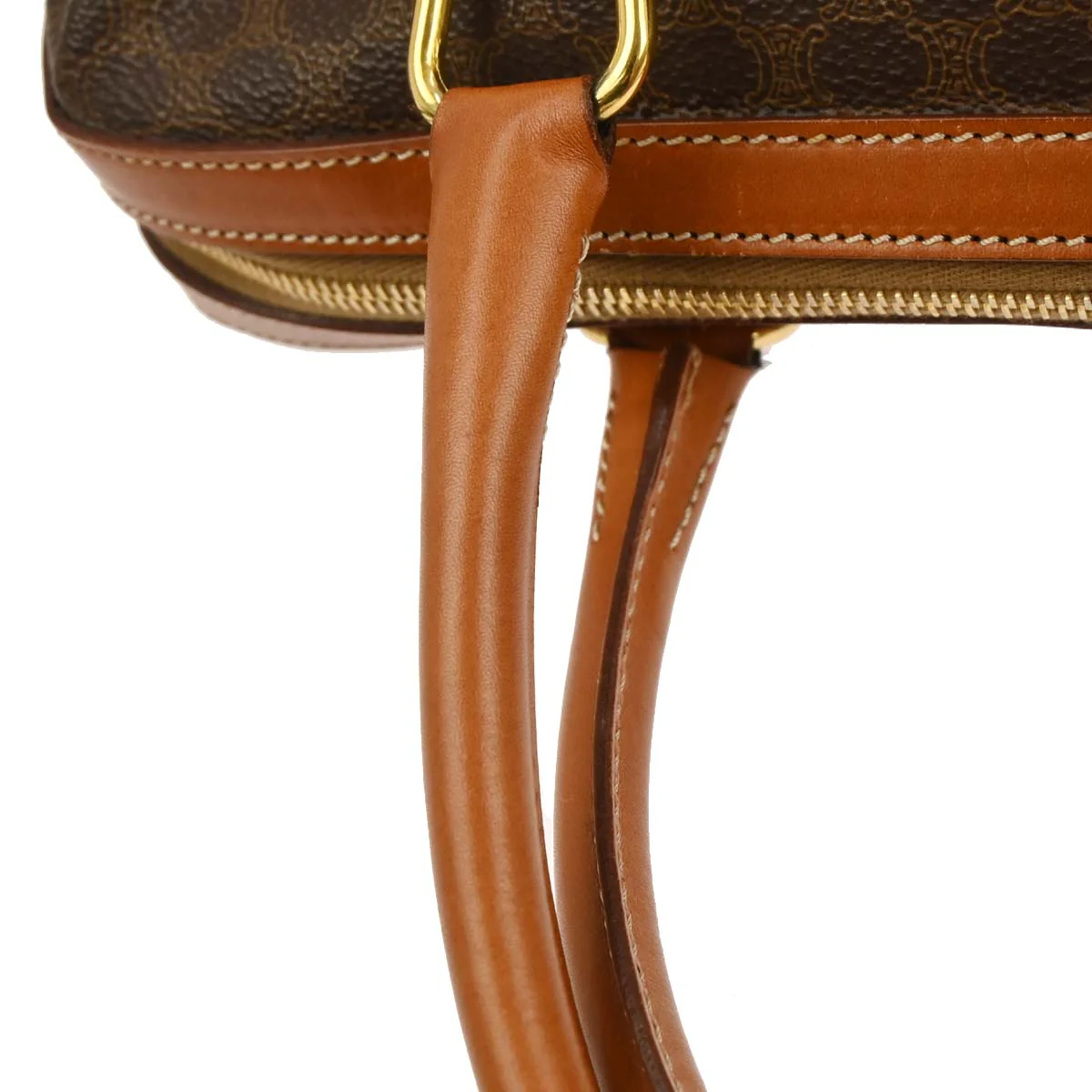 Celine Brown PVC Macadam Handbag - Image 3