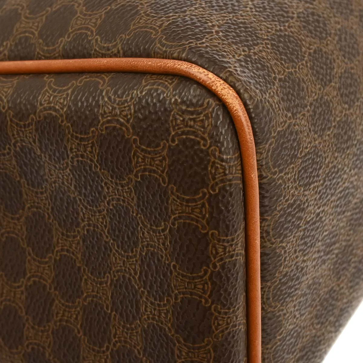 Celine Brown PVC Macadam Handbag - Image 6