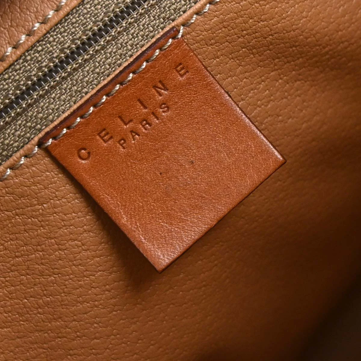 Celine Brown PVC Macadam Handbag - Image 9
