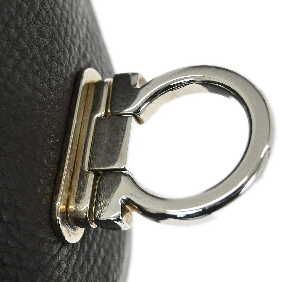 Salvatore Ferragamo Brown Gancini Handbag - Image 7