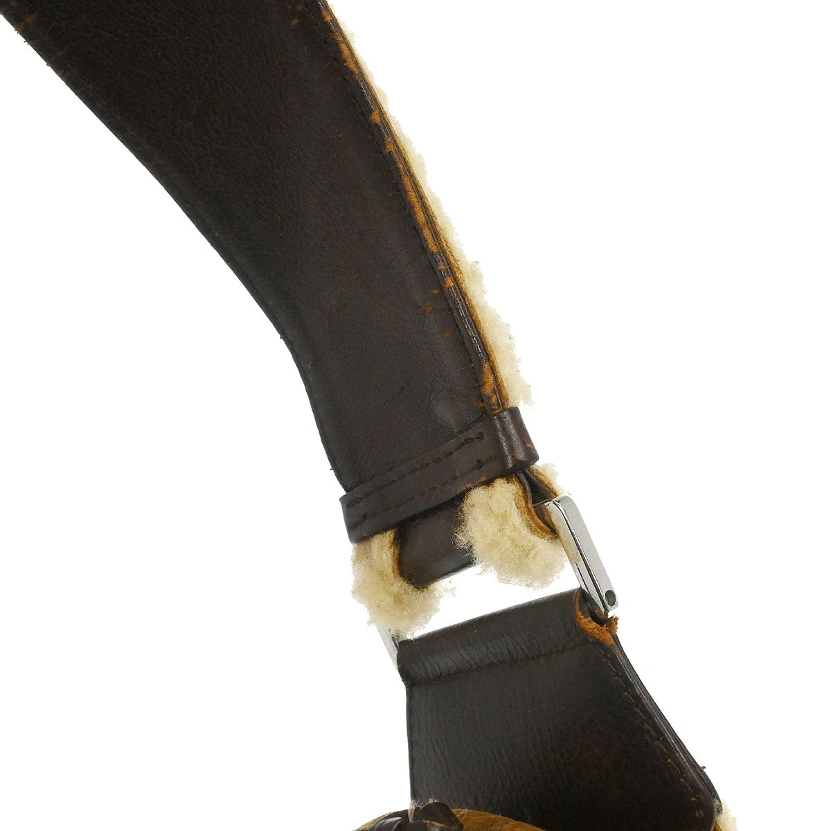 Christian Dior Brown Mouton Flight Handbag - Image 7
