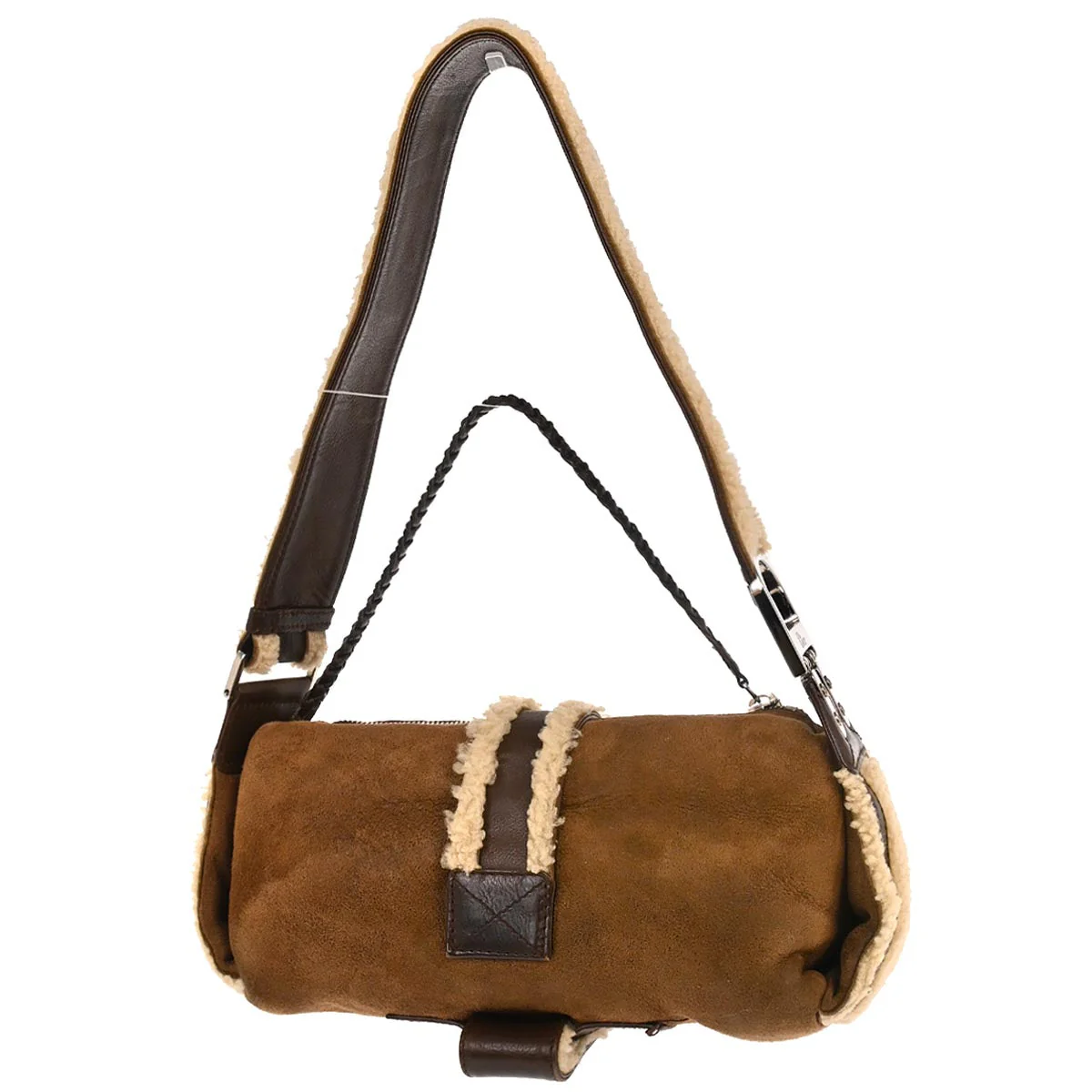 Christian Dior Brown Mouton Flight Shoulder Bag - Image 2