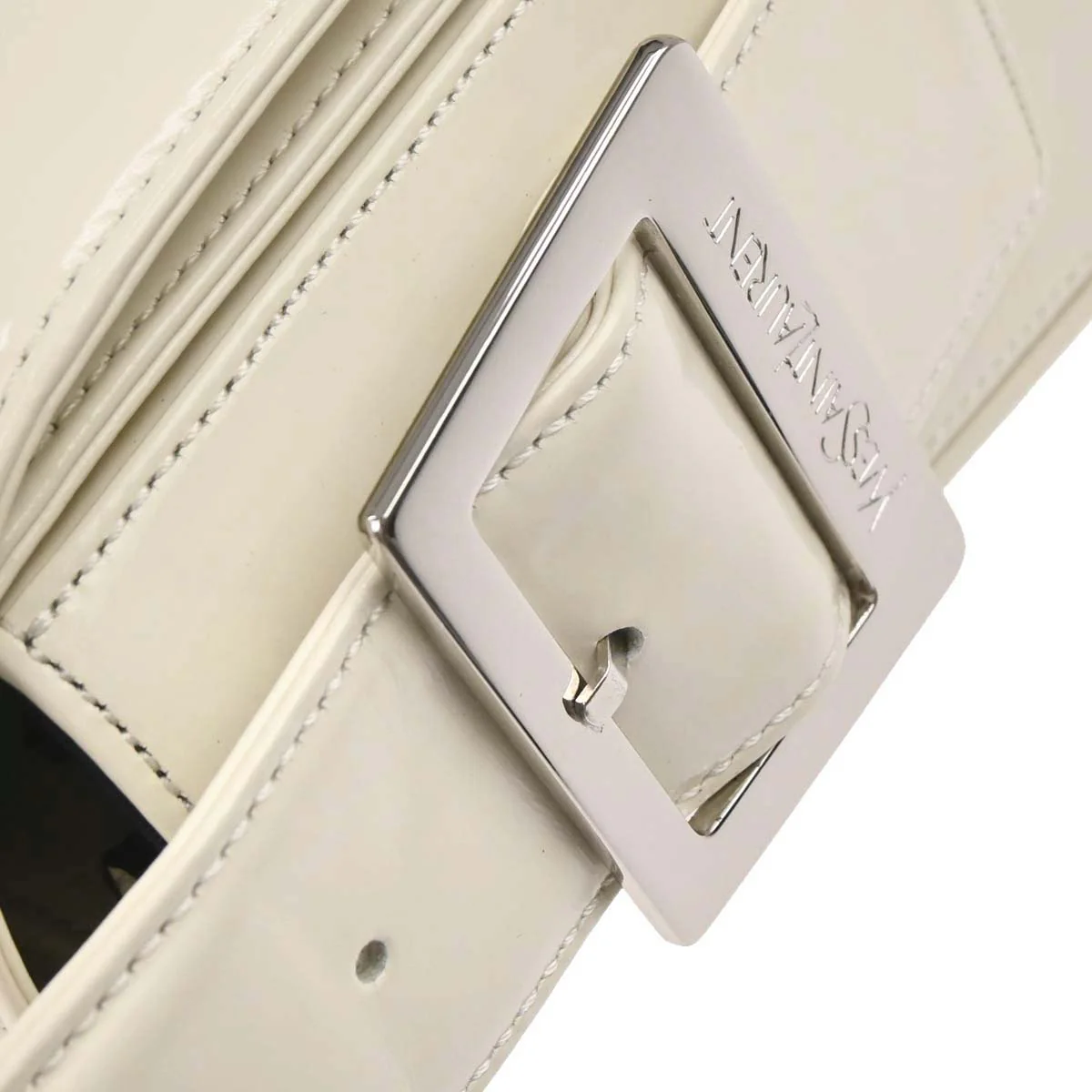 Yves Saint Laurent White Leather Handbag - Image 6