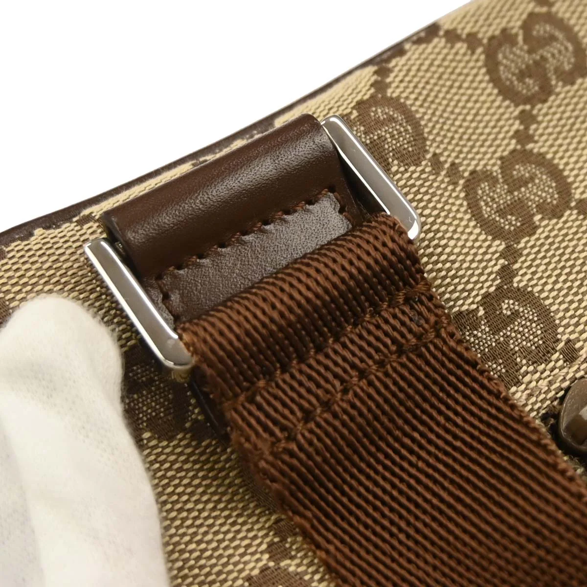 Gucci Beige Brown GG Shoulder Bag - Image 7