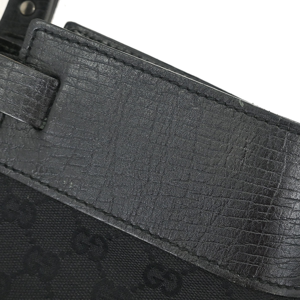 Gucci Black Canvas GG Tote Handbag - Image 7