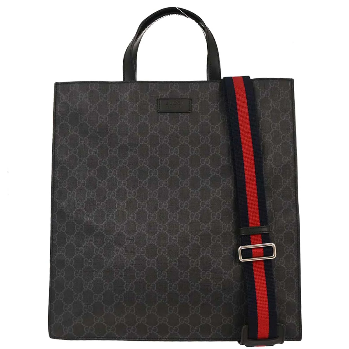 Gucci Black PVC GG Tote 2way Shoulder Handbag