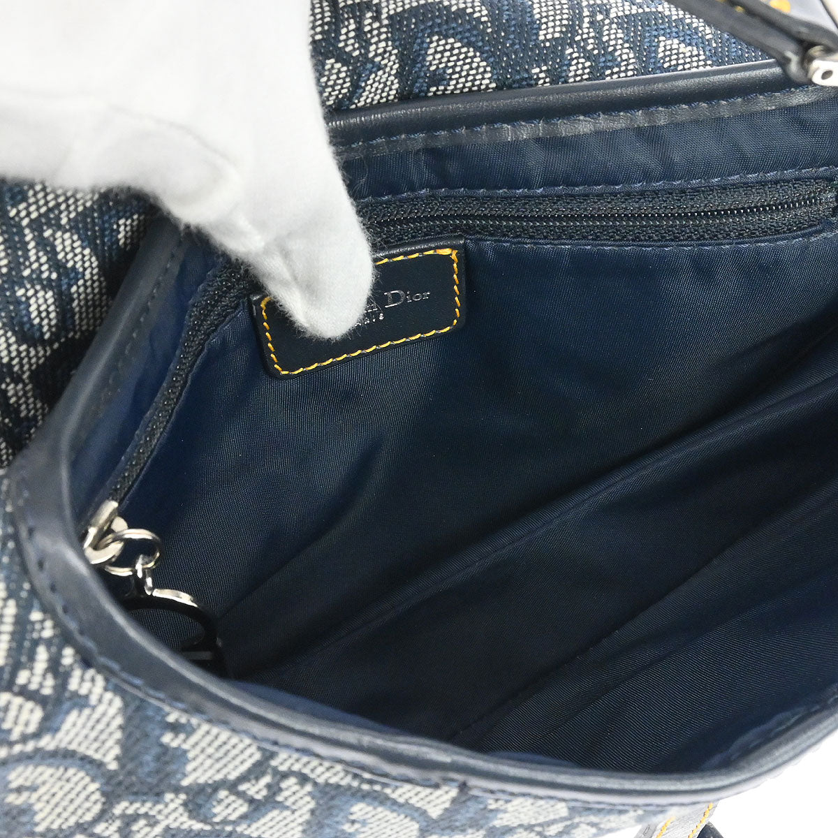 Christian Dior Navy Trotter Saddle Handbag - Image 8