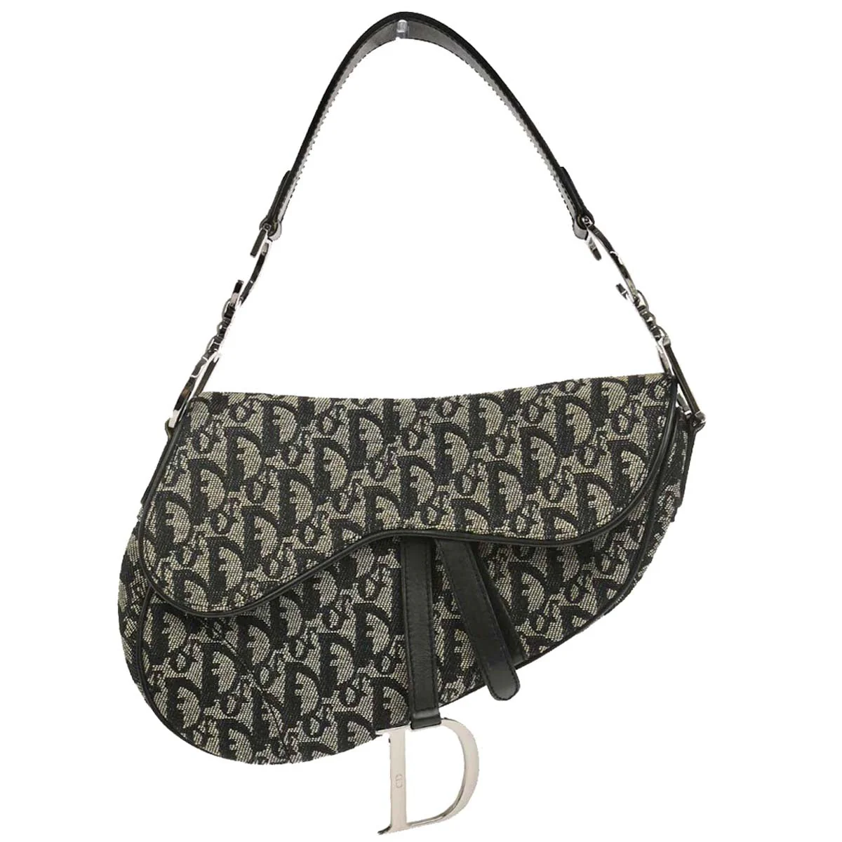 Christian Dior Black Trotter Saddle Handbag
