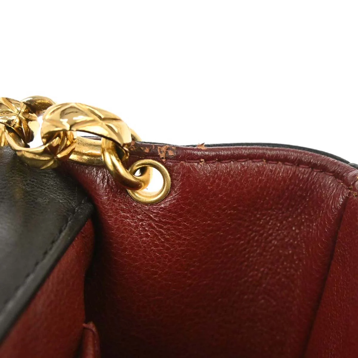 Chanel 1991-1994 Black Lambskin Crossbody Shoulder Bag - Image 9