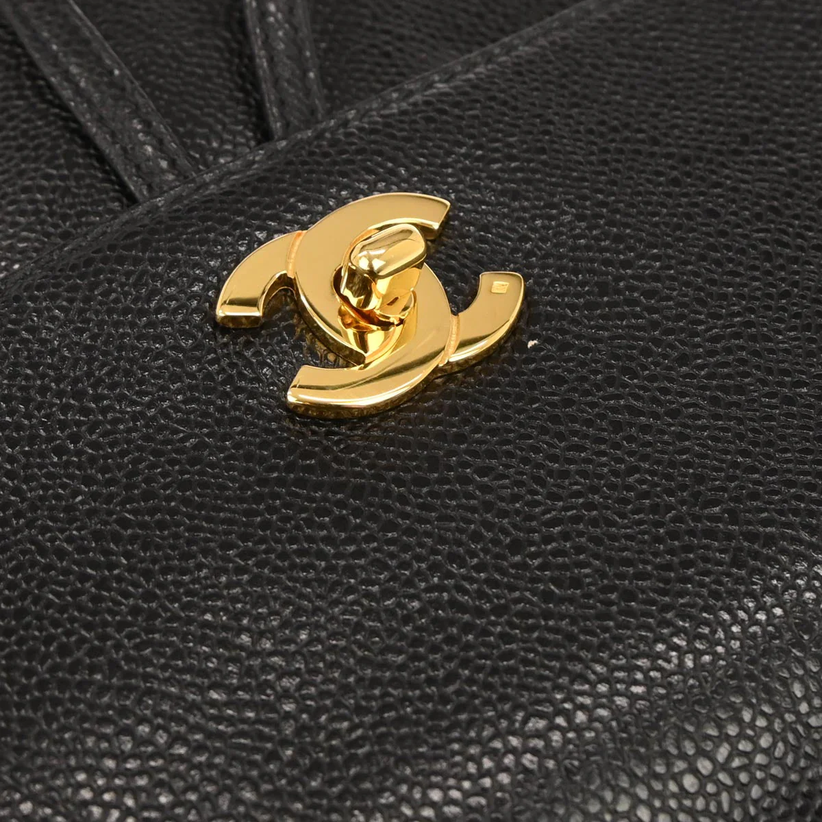 Chanel 1996-1997 Black Caviar Skin Triple CC Backpack - Image 6