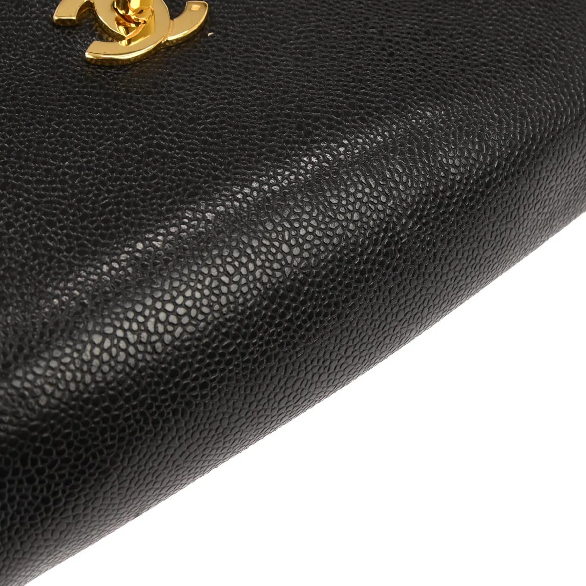 Chanel 1996-1997 Black Caviar Skin Triple CC Backpack - Image 7