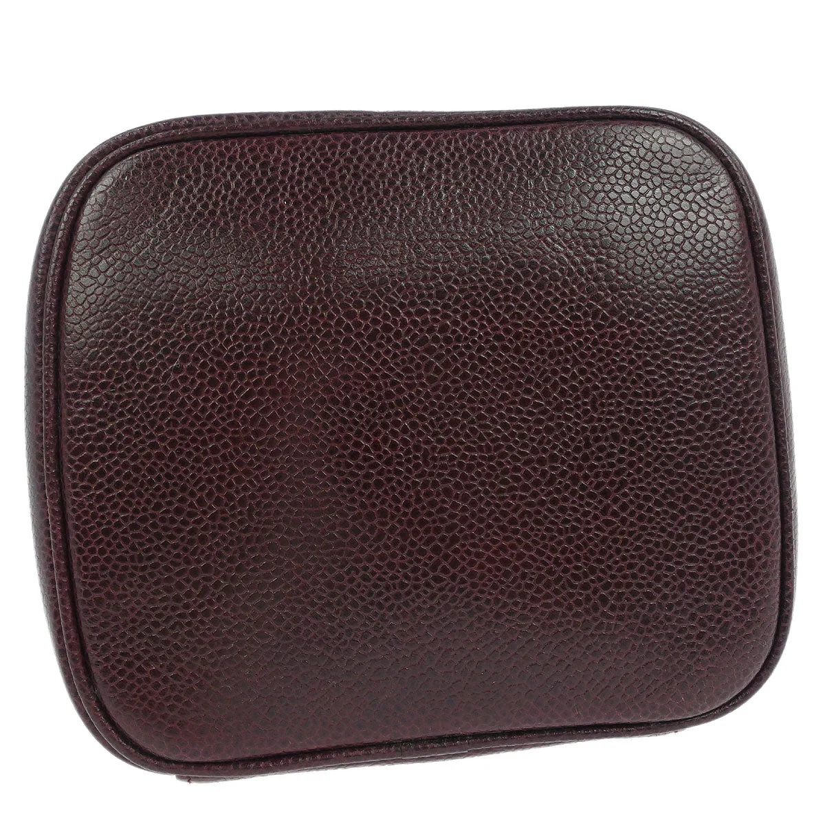 Chanel 1991-1994 Bordeaux Caviar Skin Timeless Vanity Handbag - Image 3