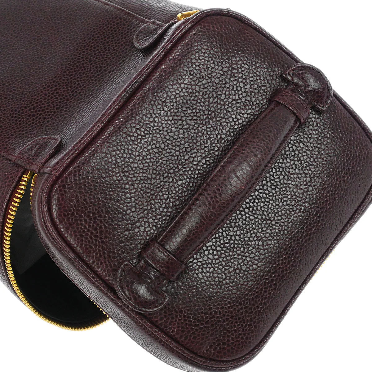 Chanel 1991-1994 Bordeaux Caviar Skin Timeless Vanity Handbag - Image 6