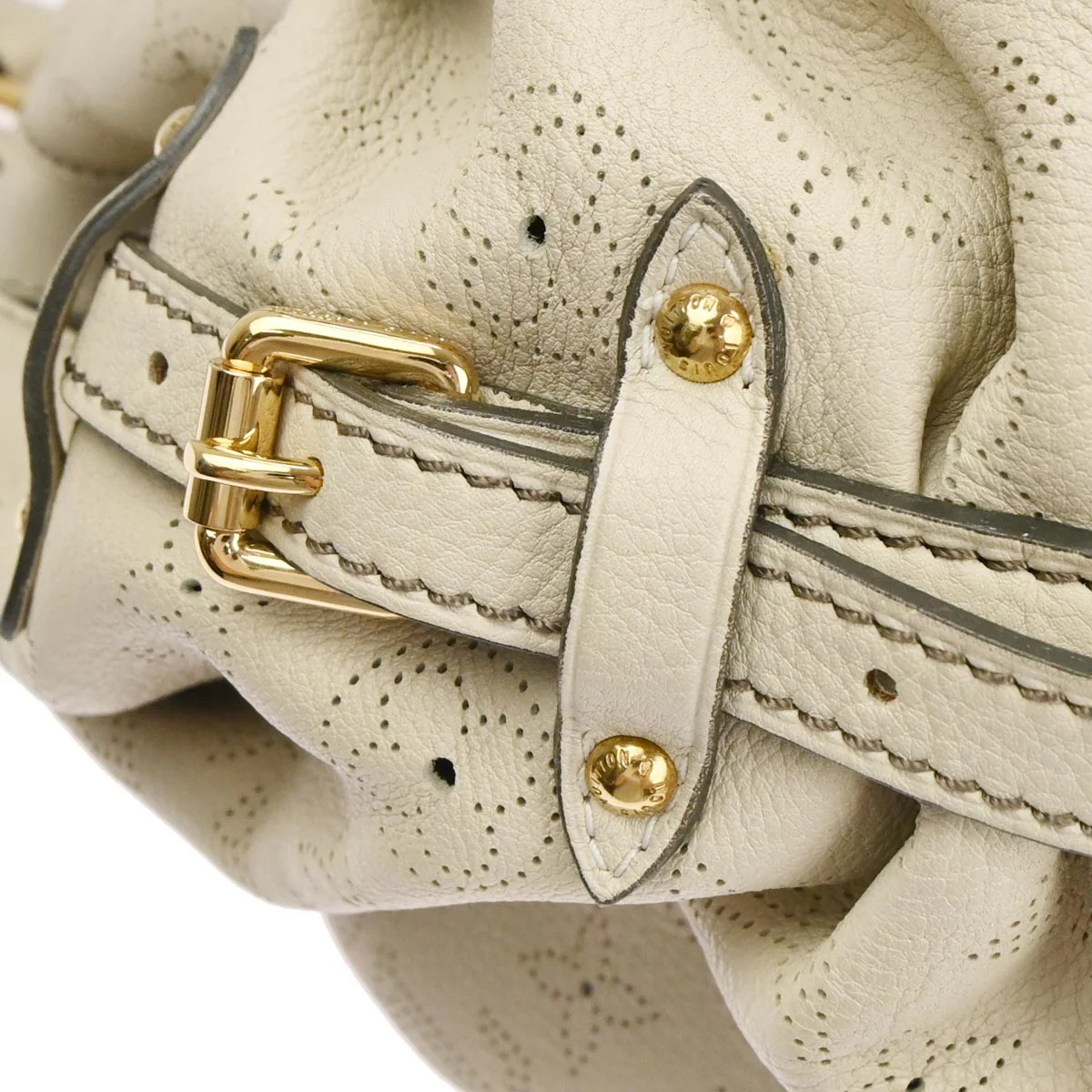 Louis Vuitton Gray Mahina L Hobo Handbag M95977 - Image 4