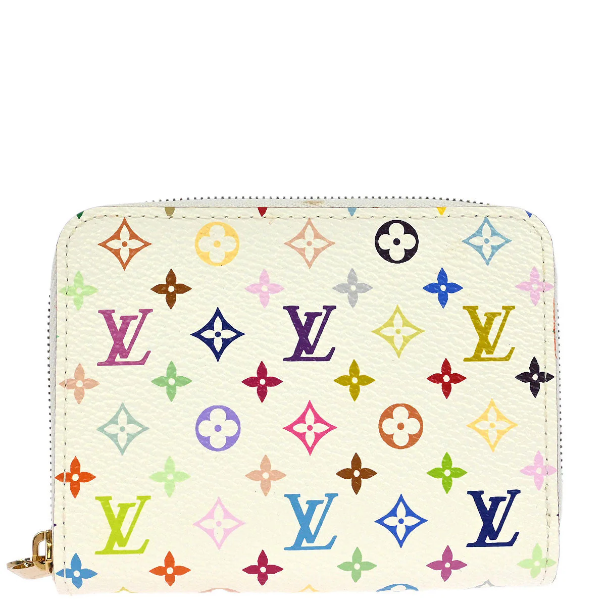 Louis Vuitton 2008 White Multicolor Zippy Wallet M66548