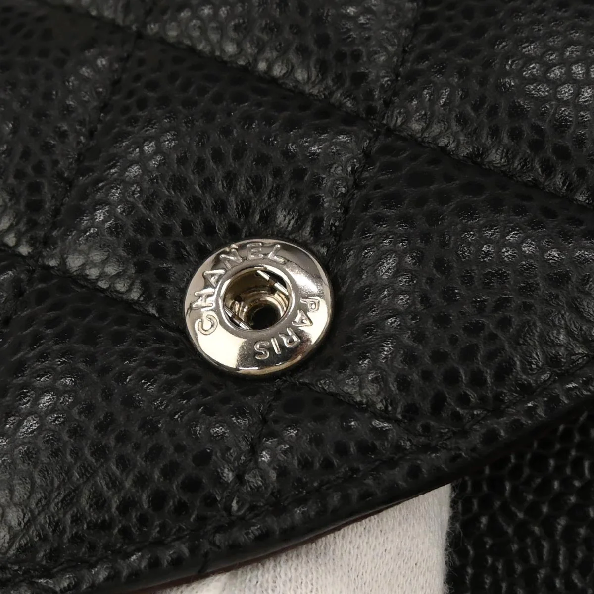 Chanel Black Caviar Skin Medium Classic Double Flap Shoulder Bag - Image 10
