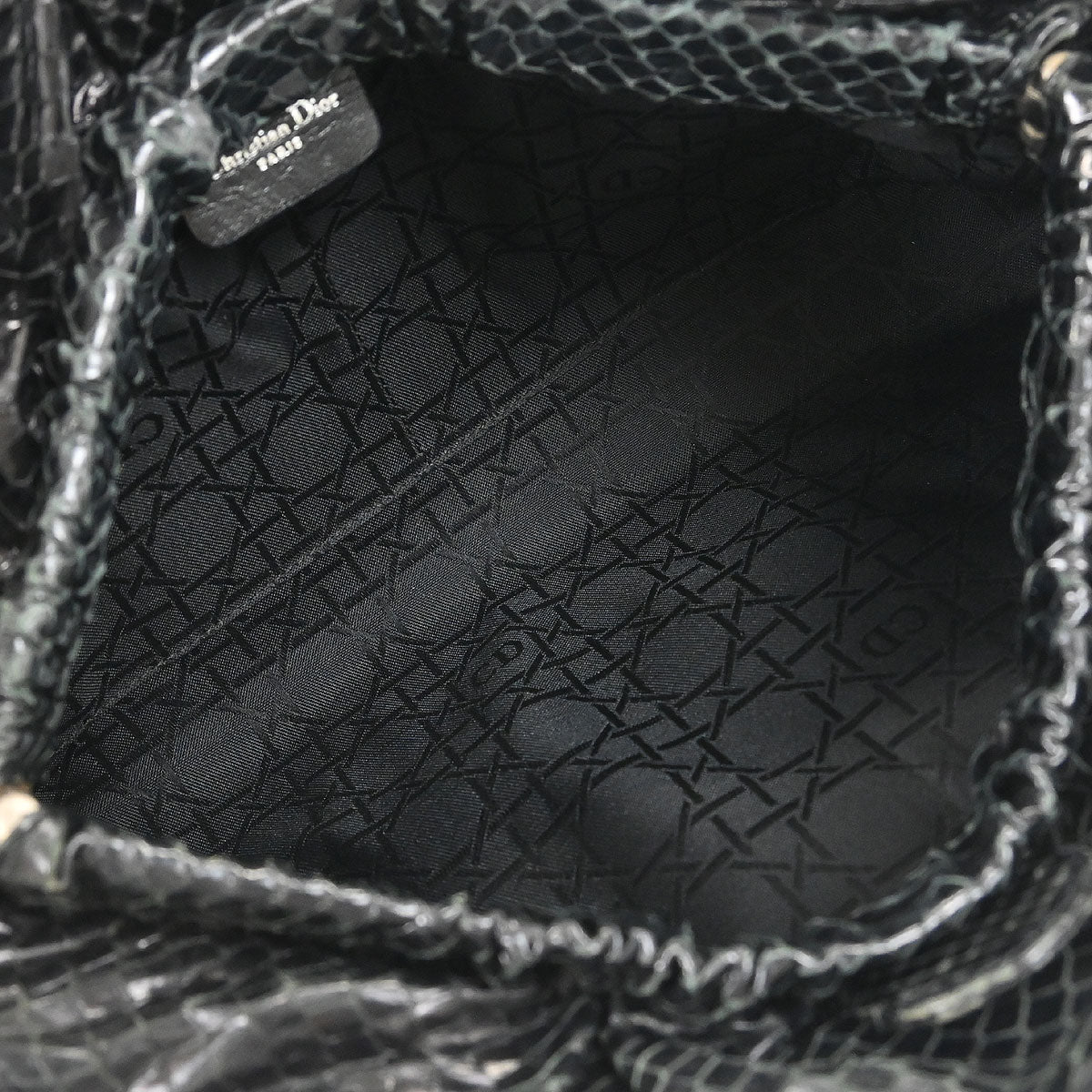 Christian Dior * Black Python Malice Handbag - Image 7
