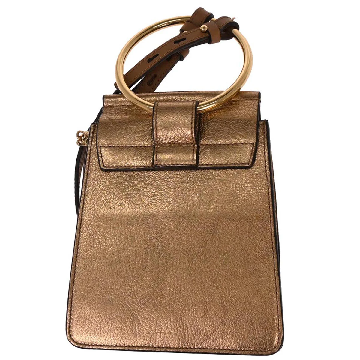 Chloe Gold Leather Faye Bracelet Shoulder Bag - Image 2